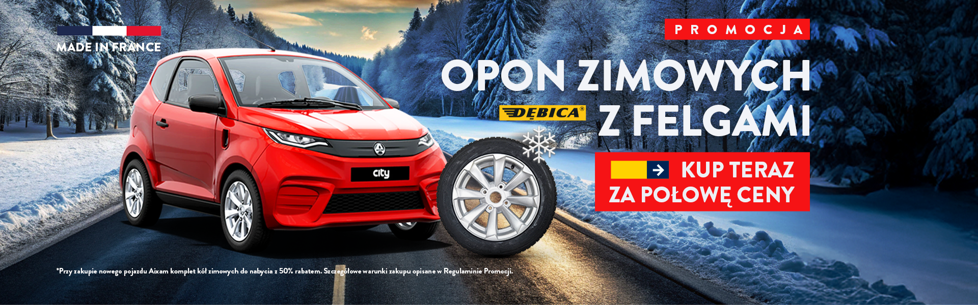 Koła zimowa z rabatem 50%